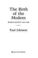 The birth of the Modern