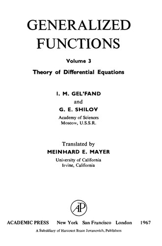 Generalized Functions