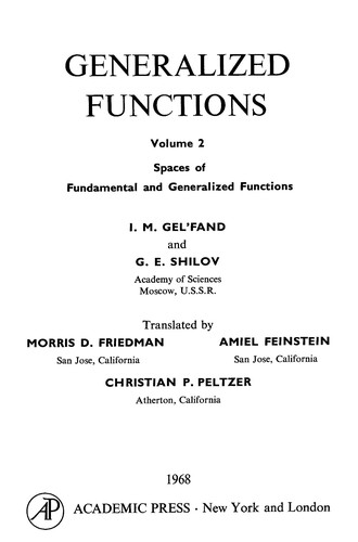 Generalized Functions