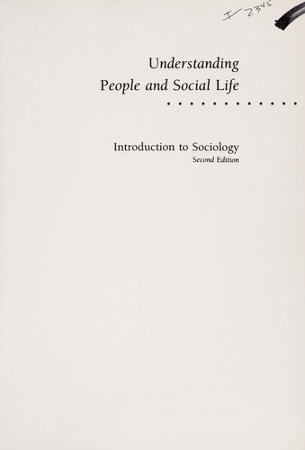 Understanding people and social life