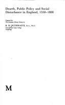Dearth, public policy and social disturbance in England 1550 - 1800