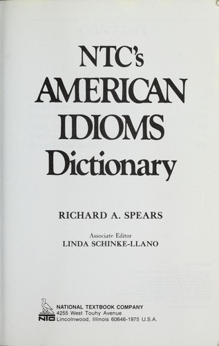 NTC's American idioms dictionary