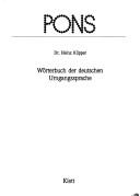 Pons - Worterbuch der deutschen Umgangssprache