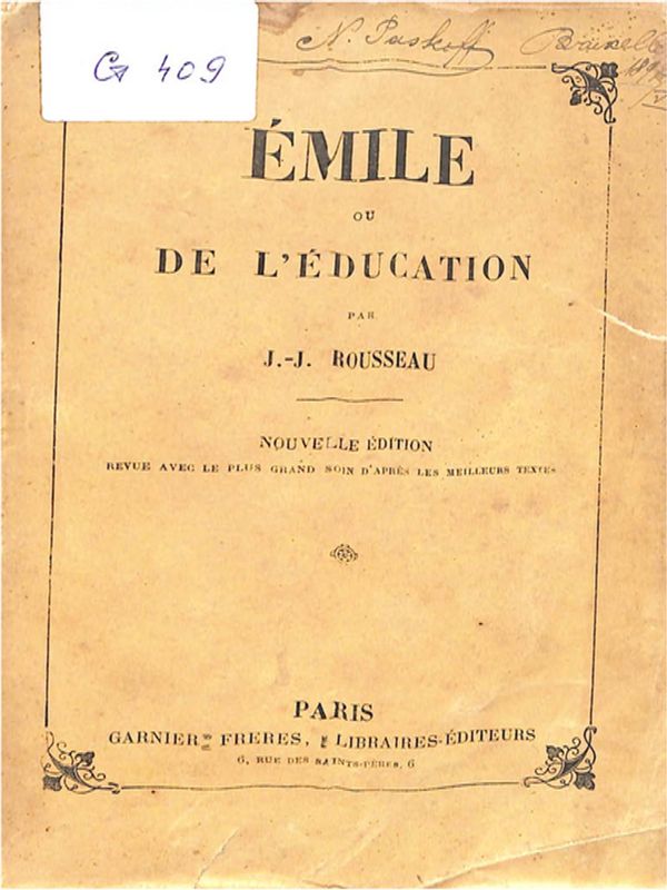 Emile ou De L`education
