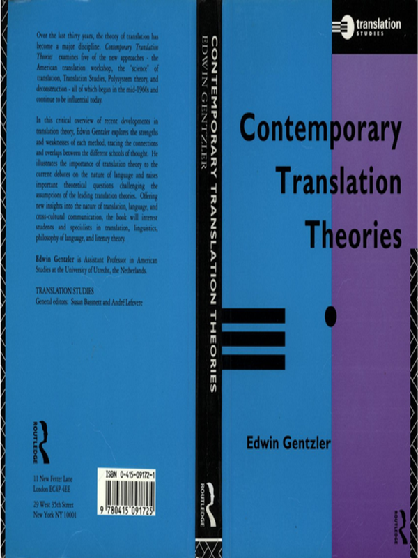 Contemporary Translation Theories