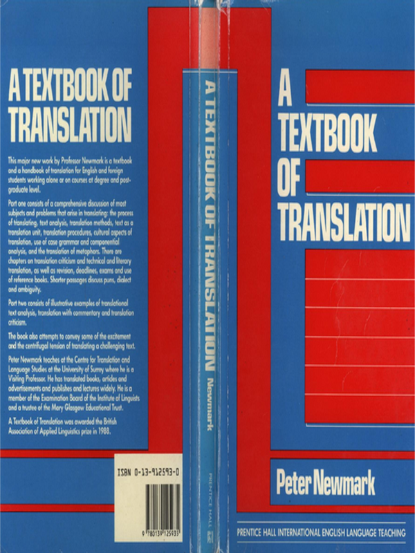 A textbook of translation
