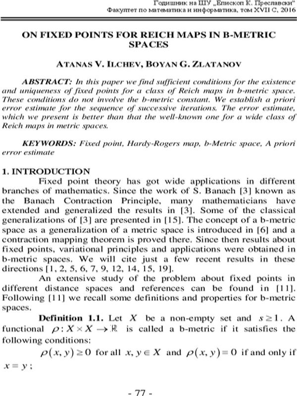 On fixed points for reich maps in B-metric spaces