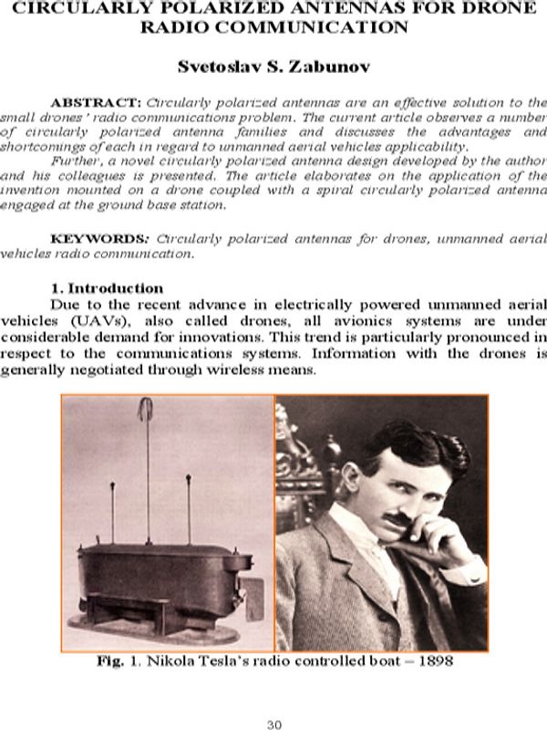Circularly polarized antennas for drone radio communication