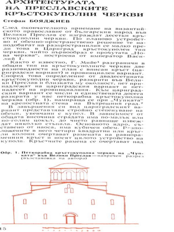Архитектурата на Преславските кръстокуполни черкви