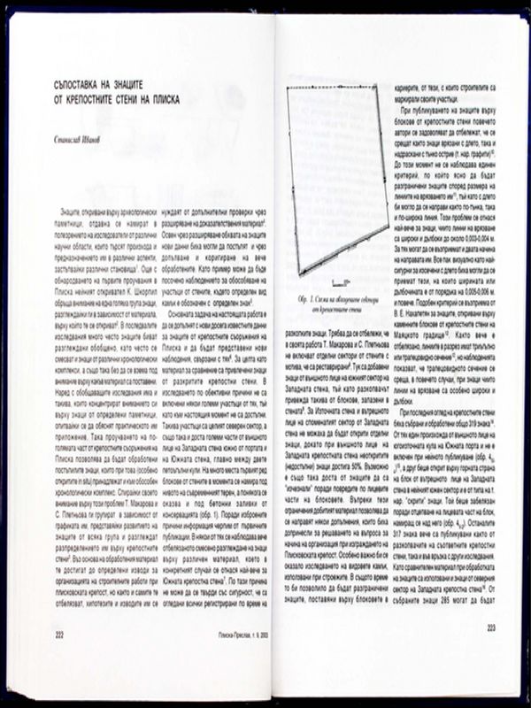 Съпоставка на знаците от крепостните стени на Плиска