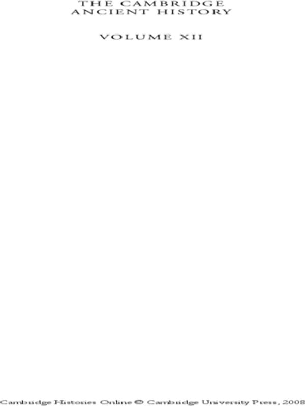 The Cambridge Ancient History